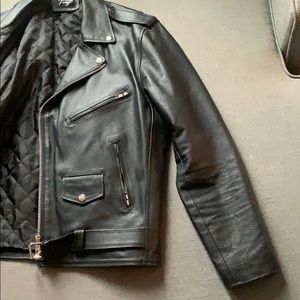 100% Leather Reclaimed Vintage Biker Jacket.